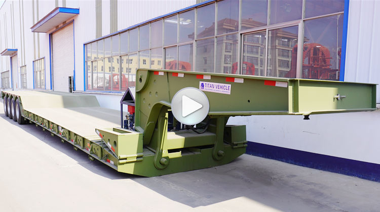 Remolque Lowboy de 4 ejes y 100 toneladas a la venta en Tanzania Dar Es Salaam