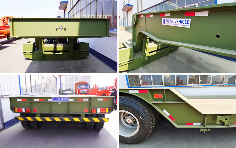 Remolque Lowboy de 4 ejes y 100 toneladas a la venta en Tanzania Dar Es Salaam