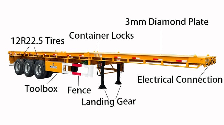 Remolque de plataforma plana de 40 pies a la venta en Filipinas, Batangas