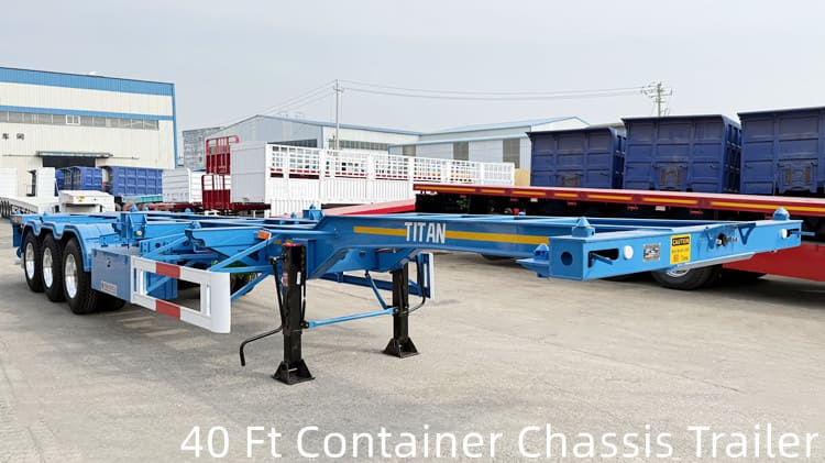 Remolque portacontenedores de tres ejes y 40 pies a la venta en Guam