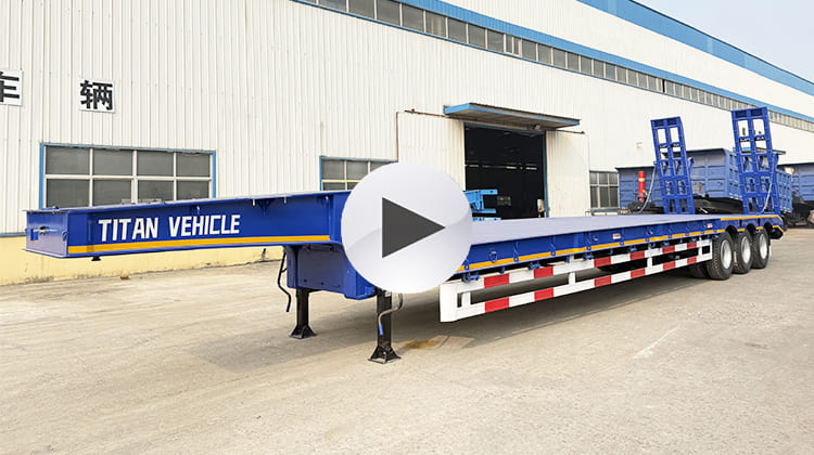Remolque de plataforma semirrebajada de tres ejes a la venta en Zambia, Ndola