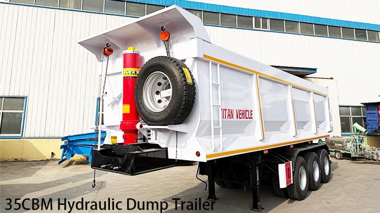 Remolque volquete hidráulico 35CBM en venta en Trinidad y Tobago, Tembladora