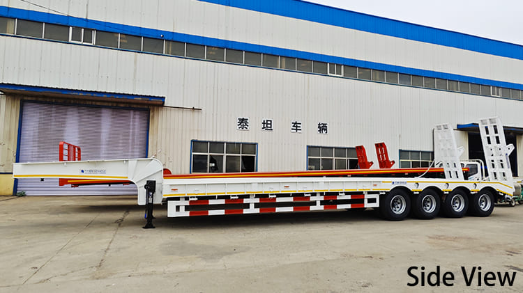 Remolque de plataforma baja de 4 ejes y 100 toneladas en venta en Namibia