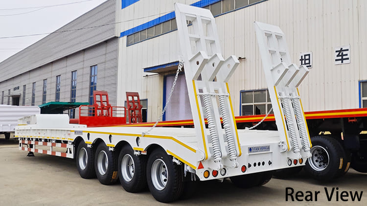 Remolque de plataforma baja de 4 ejes y 100 toneladas en venta en Namibia