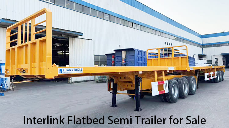 Semirremolque de plataforma plana Interlink a la venta en Zambia, Ndola