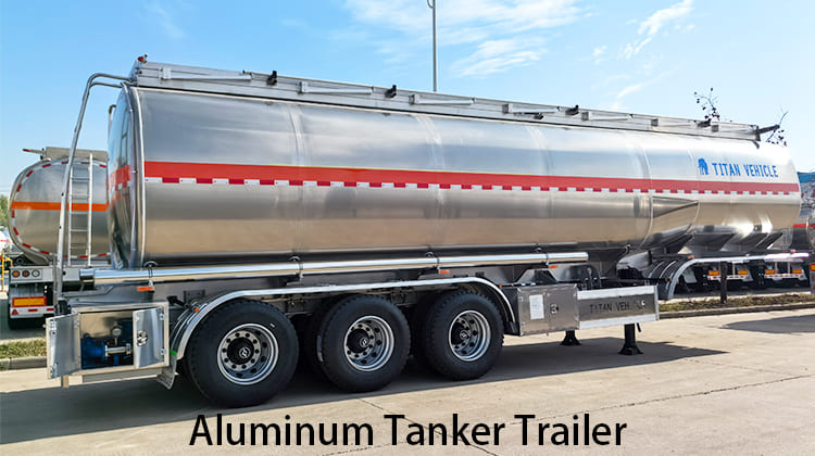 Remolque cisterna de aluminio de tres ejes a la venta en Zambia, Chingola