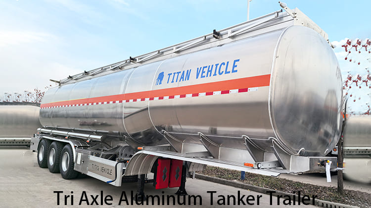 Remolque cisterna de aluminio de tres ejes a la venta en Zambia, Chingola