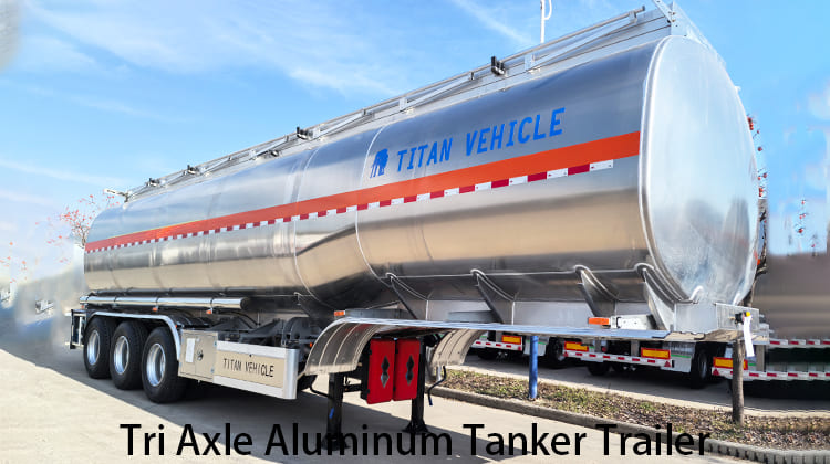 Remolque cisterna de aluminio de tres ejes a la venta en Zambia, Chingola