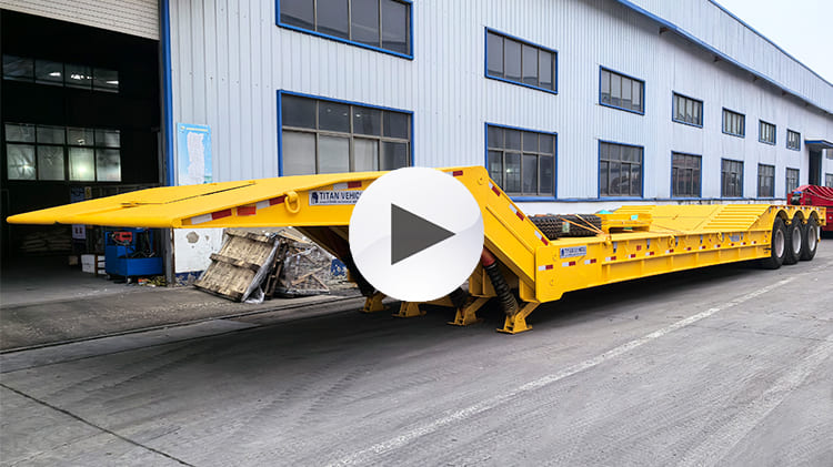 Remolque hidr&aacute;ulico Lowboy de 3 ejes y 80 toneladas a la venta en Guyana
