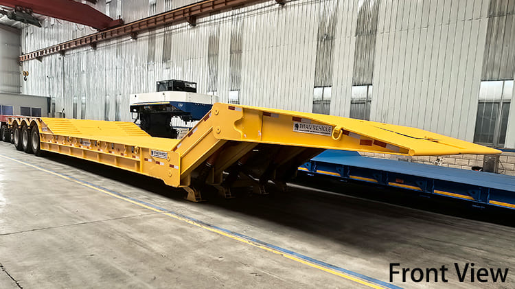 Remolque hidráulico Lowboy de 3 ejes y 80 toneladas a la venta en Guyana