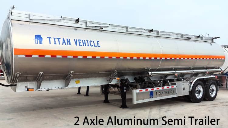 Semirremolque cisterna de aluminio de 2 ejes en venta en Namibia