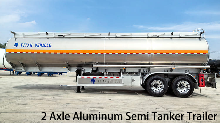 Semirremolque cisterna de aluminio de 2 ejes en venta en Namibia