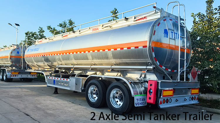 Semirremolque cisterna de aluminio de 2 ejes en venta en Namibia