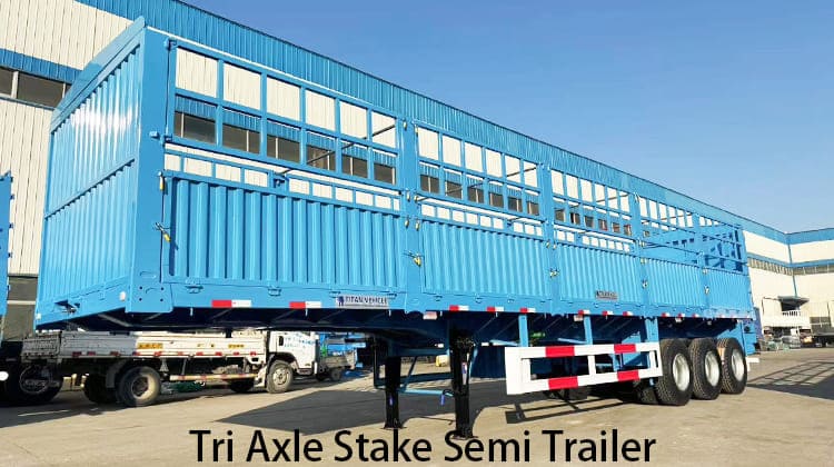 Semirremolque de estacas de tres ejes a la venta en Tanzania, Zanz&iacute;bar