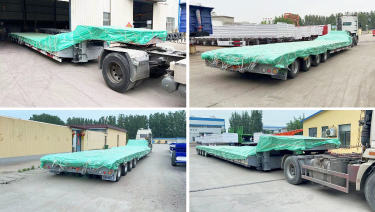 Fabricantes de remolques de plataforma baja de 4 líneas y 8 ejes a la venta en Filipinas, Naga