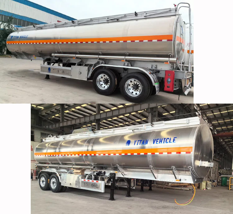 Remolque cisterna de combustible de aluminio de 2 ejes a la venta en Tanzania, Mtwara