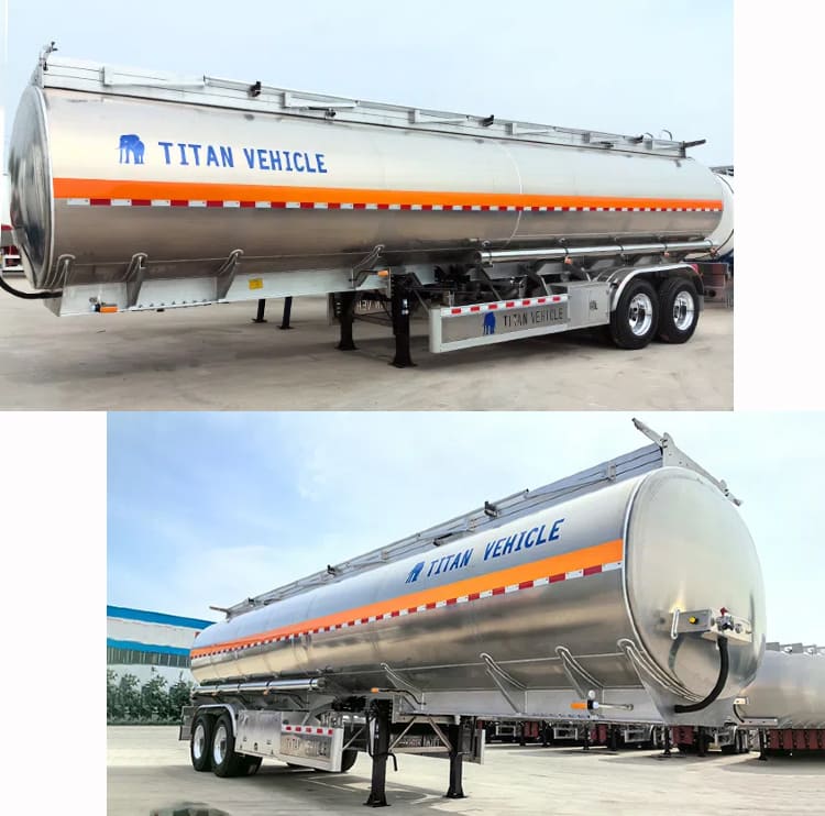 Remolque cisterna de combustible de aluminio de 2 ejes a la venta en Tanzania, Mtwara