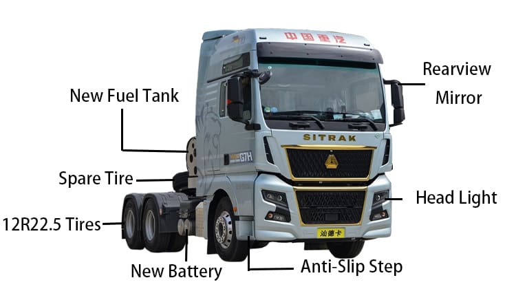 Cami&oacute;n tractor Sinotruk Howo Sitrak LNG G7H usado con RHD a la venta en Zambia, Ndola