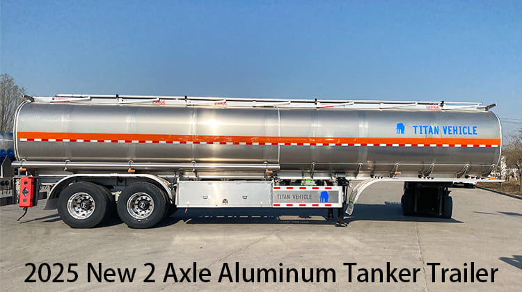 Remolque cisterna de combustible de aluminio de 2 ejes nuevo 2025 a la venta en Zambia, Chingola