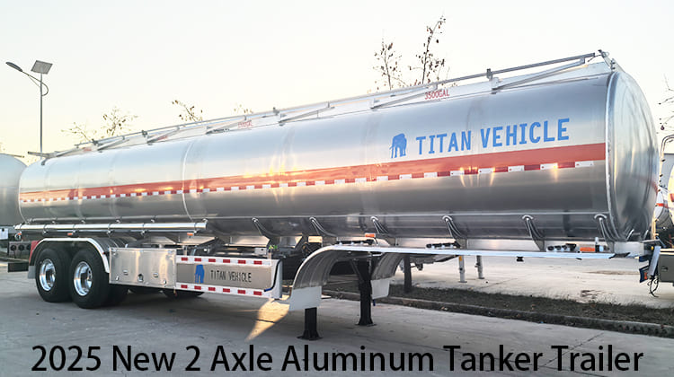 Remolque cisterna de combustible de aluminio de 2 ejes nuevo 2025 a la venta en Zambia, Chingola