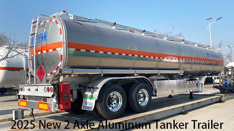 Remolque cisterna de combustible de aluminio de 2 ejes nuevo 2025 a la venta en Zambia, Chingola