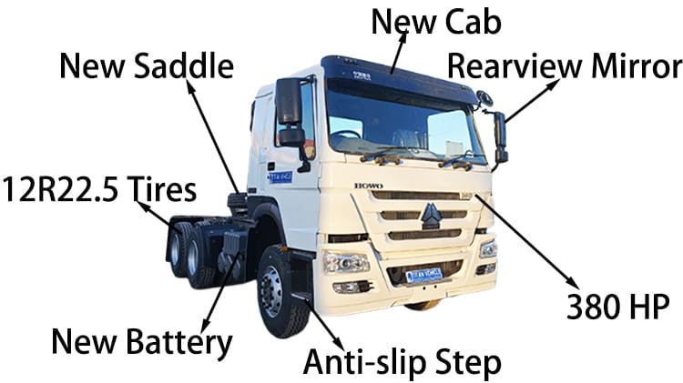 Camiones tractores Sinotruk Howo 6x4 ligeramente usados de 380 HP en venta en Guyana