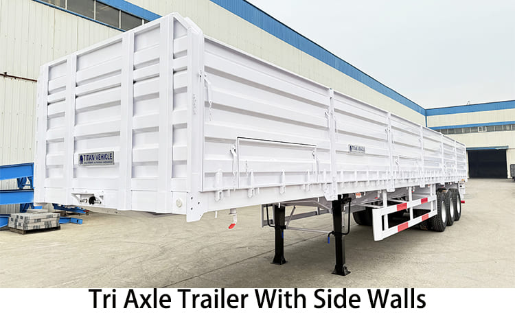 Remolque de tres ejes con paredes laterales | Semirremolque de pared lateral a la venta en Guyana