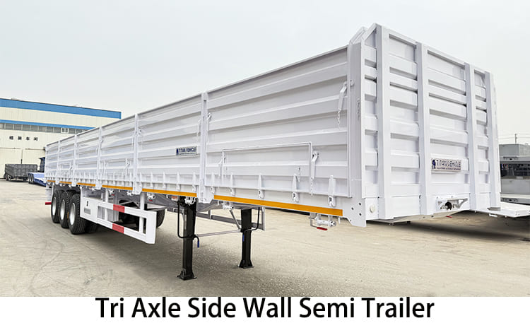 Remolque de tres ejes con paredes laterales | Semirremolque de pared lateral a la venta en Guyana