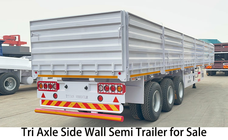 Remolque de tres ejes con paredes laterales | Semirremolque de pared lateral a la venta en Guyana