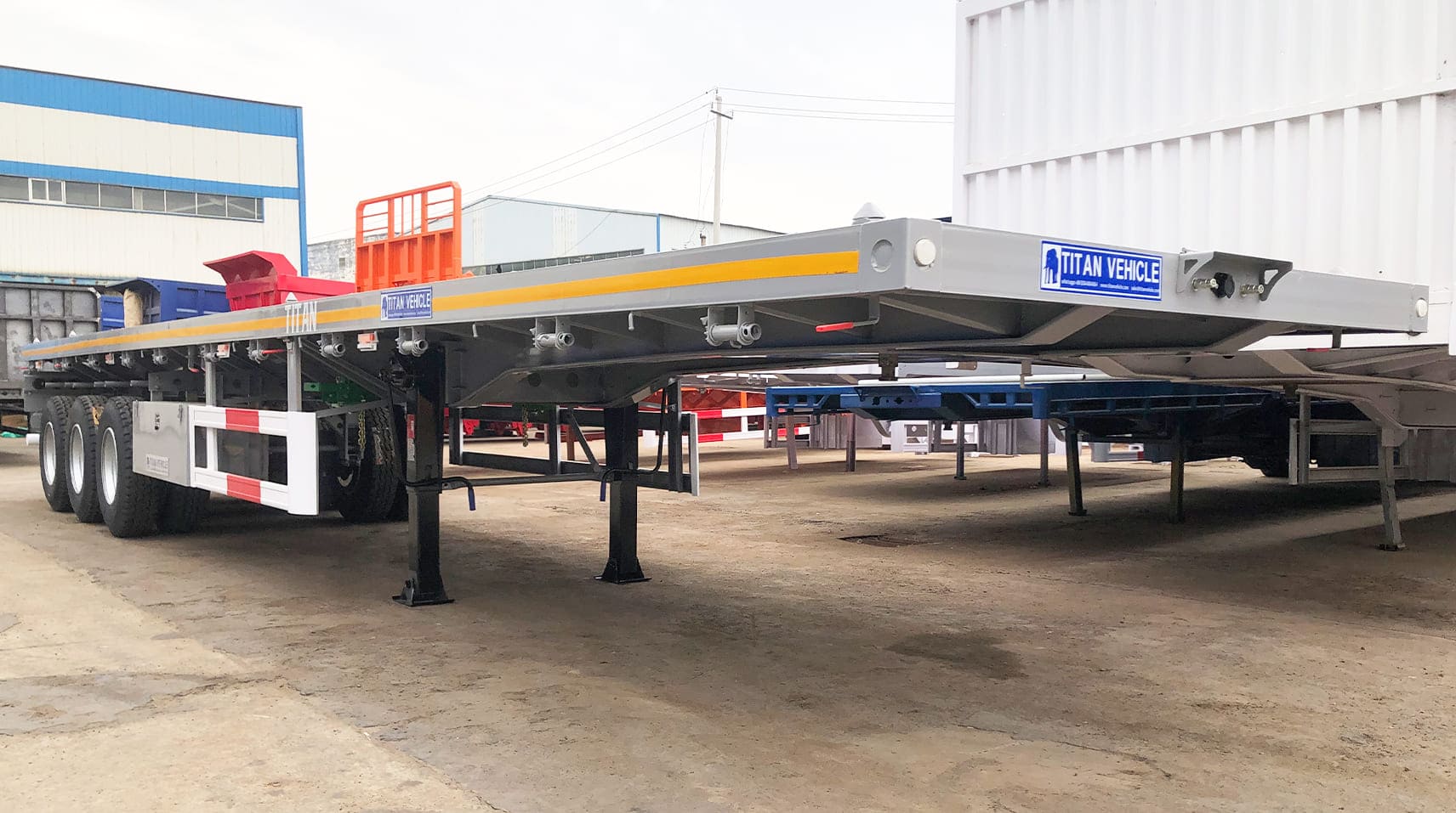 Remolque de plataforma de tres ejes de 40 pies a la venta en Guinea Ecuatorial