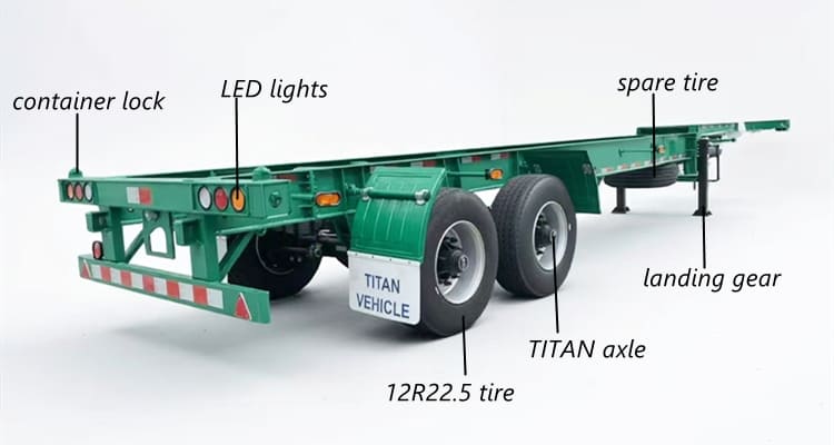 2 Axle Skeleton Trailer for Sale in Peru