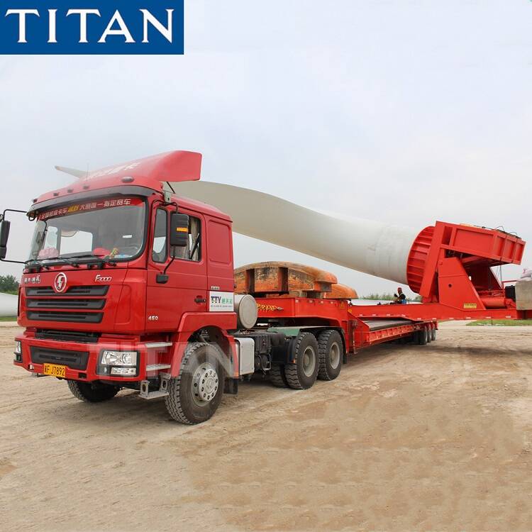 Remolque de transporte de palas de molino de viento