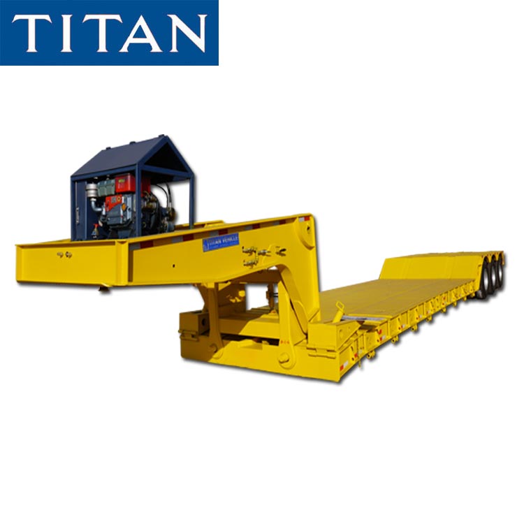 Remolque Lowboy personalizado de tres ejes