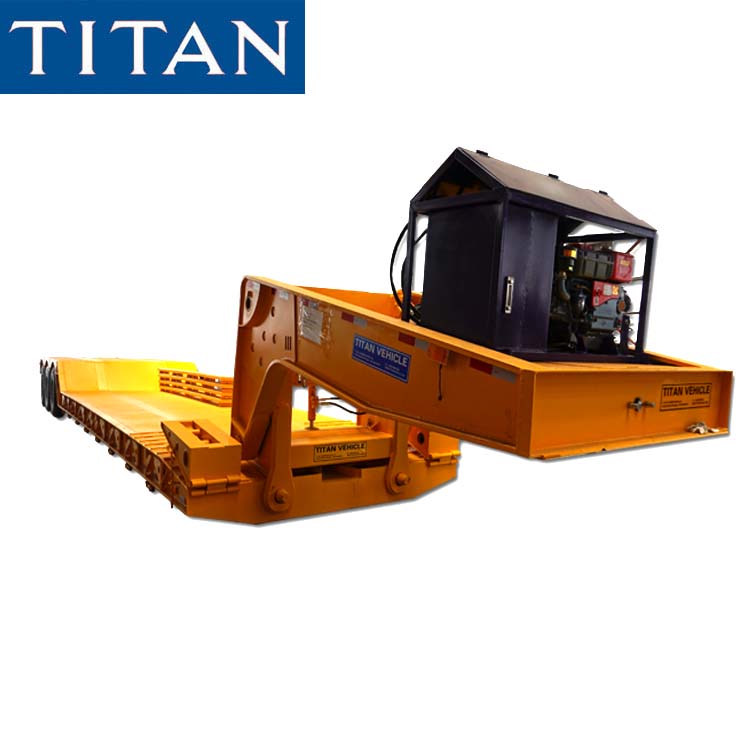Remolque Lowboy desmontable de 3 ejes