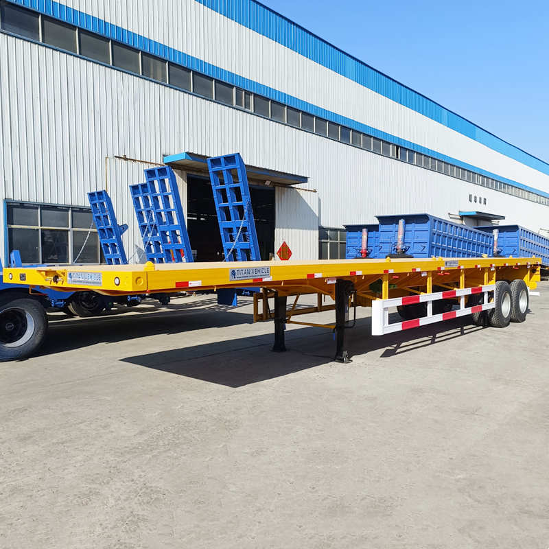Remolque portacontenedores de plataforma plana de 2 ejes y 40 pies