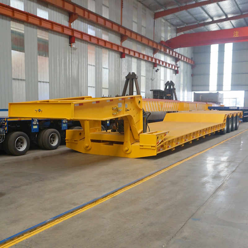 Remolque de cuello de cisne Lowboy de 100 toneladas