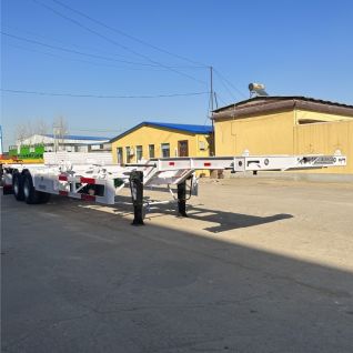 Remolque de transporte de contenedores de cuello de cisne