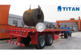 Remolque de plataforma con suspensión tipo bogie