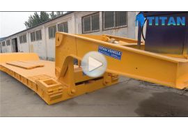 Remolque lowboy desmontable con cuello de cisne